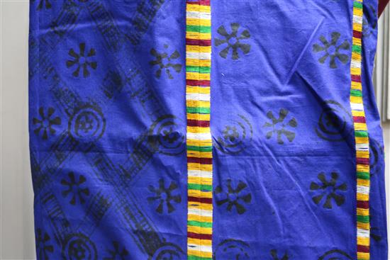 Ashanti textiles, mid 20th century, a full size kente, a full size shawl and a mourning kente